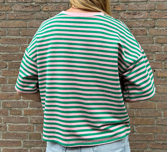 T-shirt met steentjes
