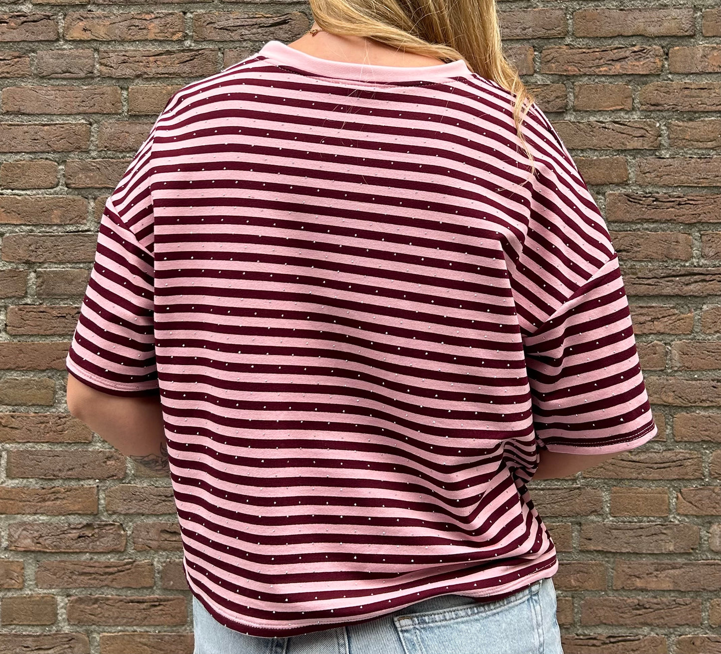 T-shirt met steentjes
