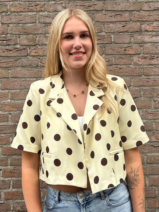 Polka dot blazer