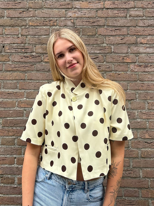 Polka dot blazer