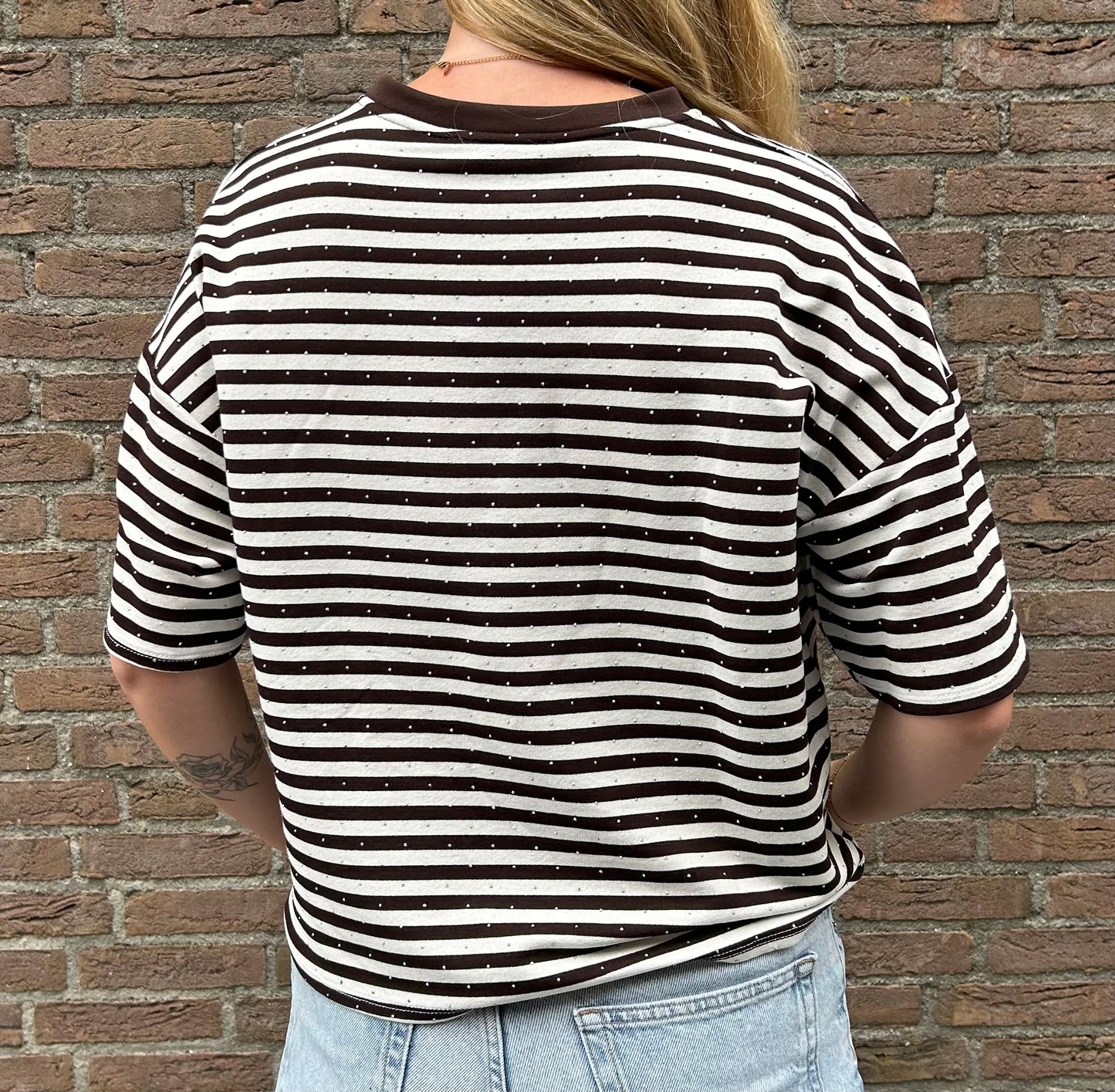 T-shirt met steentjes